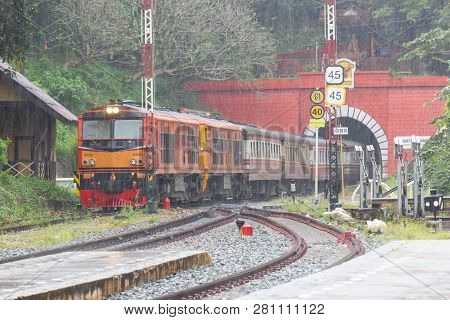 Khun Tan Tunne - Lampang Thailand - Oct 14, 2018:- Khun Tan Railway Station Is A Railway Station On 