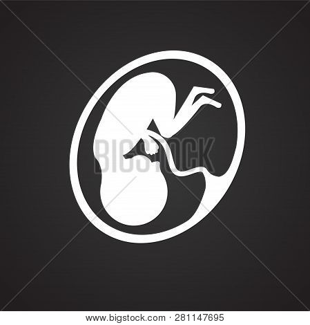 Embrion On Black Background Icon For App Or Web Using