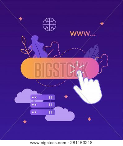 Publish Your Website On The Internet. Website Builder Concept. Web Development. Flat Vector Illustra