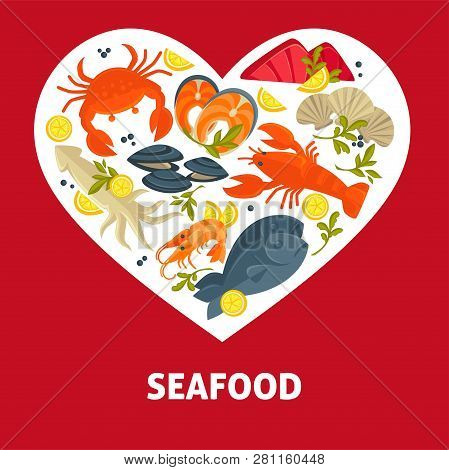 Seafood Menu Fish And Lobster Or Crab And Oysters