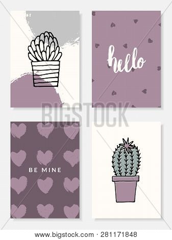 Cactus Plant Card Templates