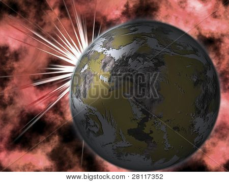 Rastrowych ilustracja niebieski płaszczyzny, przeze mnie w Photoshope.