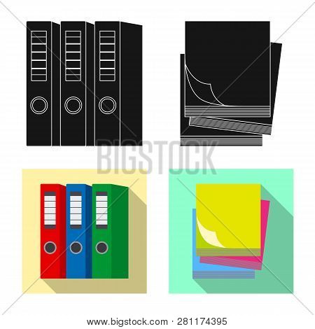 Isolated Object Of Office And Supply Logo. Set Of Office And School Stock Vector Illustration.