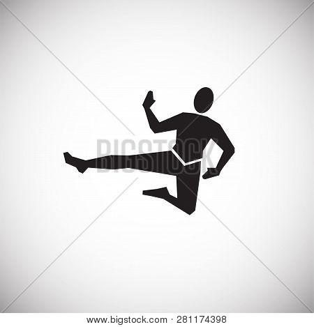 Karate Icon On White Background Icon For App Or Web Using