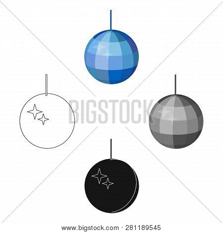 Disco Ball Icon In Cartoon Style Isolated On White Background. Event Service Symbol Stock Vector Ill