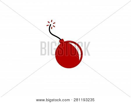 Burning Red Bomb A Brennende Bombe For Logo Design