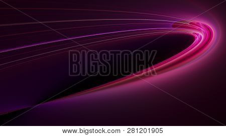 Abstract red background element on black. Fractal graphics. ?omposition of glowing lines and mption blur traces. Movement and innovation concept.
