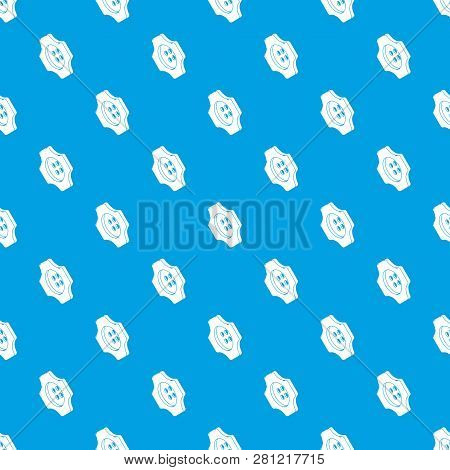 Cogwheel Clothes Button Pattern Seamless Blue Repeat For Any Use