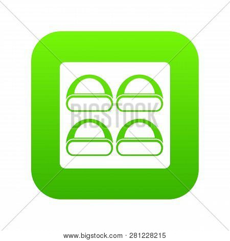 Different Sushi Icon Digital Green For Any Design Isolated On White Illustration