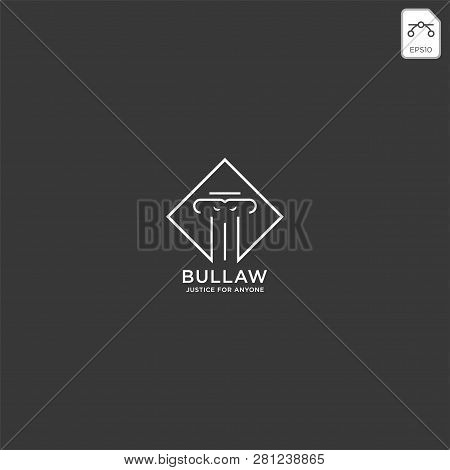 Elegant Pillar Attorney Logo Line Design Template Vector Illustration