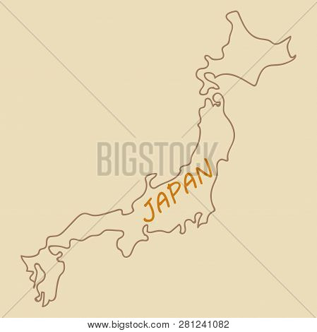Map Of Japan In High Resolution. Detailed Vector Illustration.