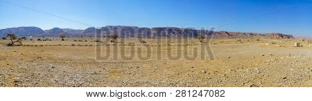 Panoramic View Of Wadi Paran Nature Reserve, In The Negev Desert, Southern Israel