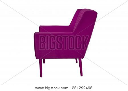 Yellow Fabric And Wood Armchair Modern Designer