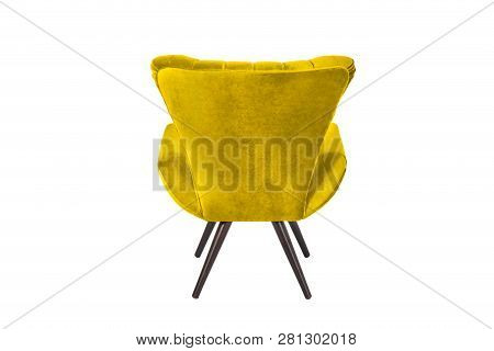 Color Fabric And Wood Armchair Modern Designer