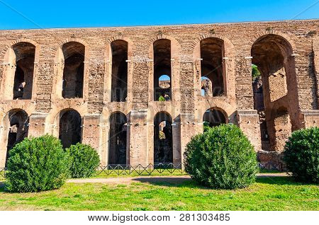 Rome, Italy - November 17, 2018: The Domus Severiana Is The Modern Name Given To The Final Extension