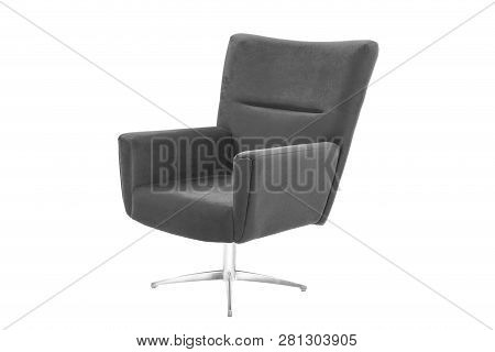 Color Fabric And Wood Armchair Modern Designer
