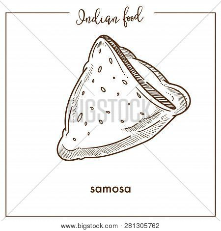 Delicious Crispy Triangular Samosa From Traditional Indian Food.