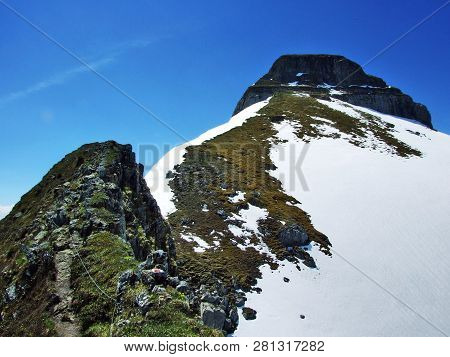 Alpine Peak Zuestoll In The Churfirsten Mountain Range, Between The Toggenburg Region And Lake Walen