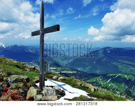 Alpine Peak Zuestoll In The Churfirsten Mountain Range, Between The Toggenburg Region And Lake Walen