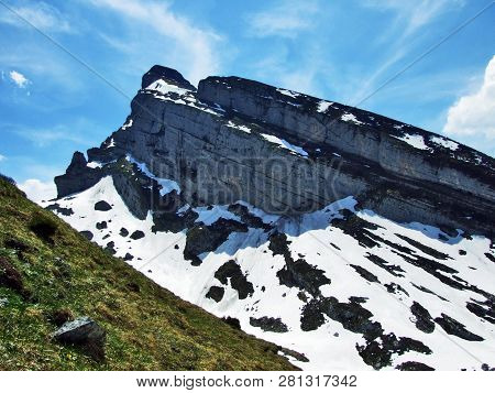 Alpine Peak Zuestoll In The Churfirsten Mountain Range, Between The Toggenburg Region And Lake Walen