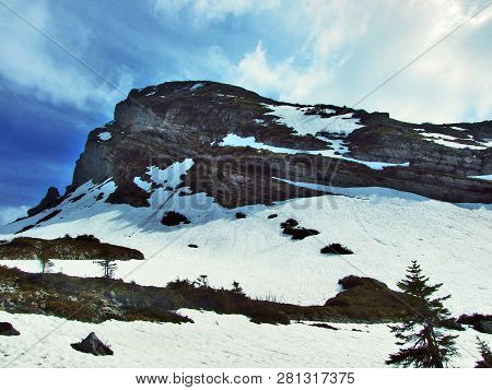 Alpine Peak Zuestoll In The Churfirsten Mountain Range, Between The Toggenburg Region And Lake Walen