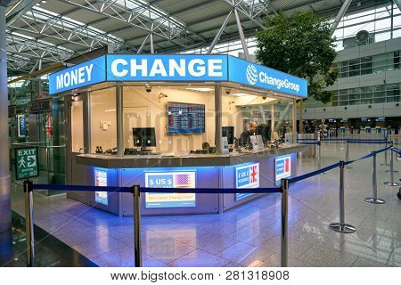 DUSSELDORF, GERMANY - CIRCA SEPTEMBER, 2018: interior shot of Dusseldorf airport.