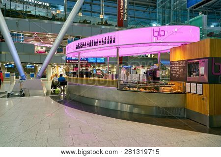 DUSSELDORF, GERMANY - CIRCA OCTOBER, 2018: B2B Bar&Bistro by Stockheim in Dusseldorf airport.