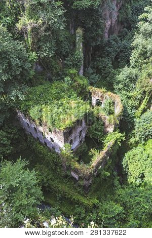 Valle Dei Mulini, Or Valley Of Mills, In Sorrento, Amalfi Coast. Italian Landscape