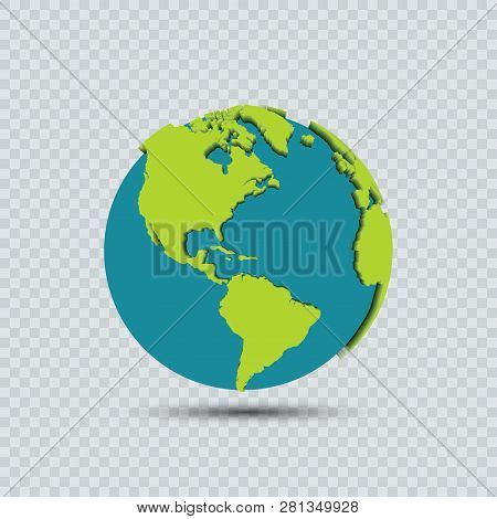 3d Earth Map 矢量图和照片(免费试用) | Bigstock