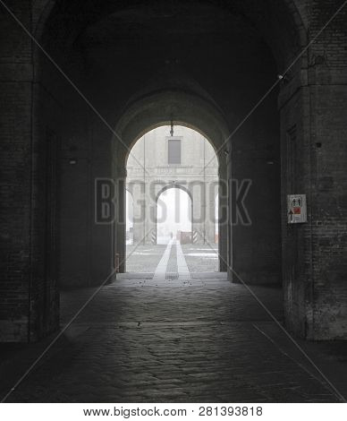 Passway Through National Archaeological Museum In Parma