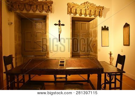 Porto, Portugal - January 09, 2019: Interior Of The Church Of Clerigos (church Of The Clergy). The T