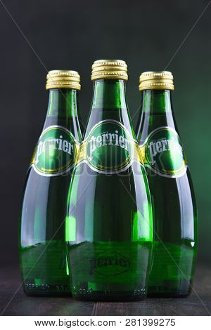 Bottles Of Perrier Mineral Water