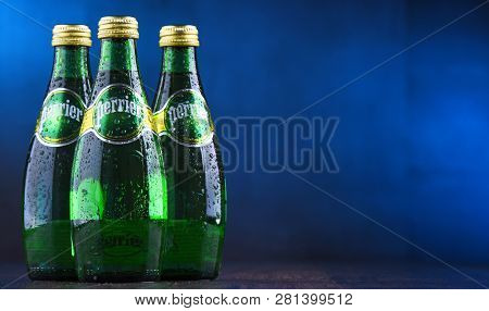 Bottles Of Perrier Mineral Water