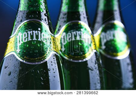 Bottles Of Perrier Mineral Water