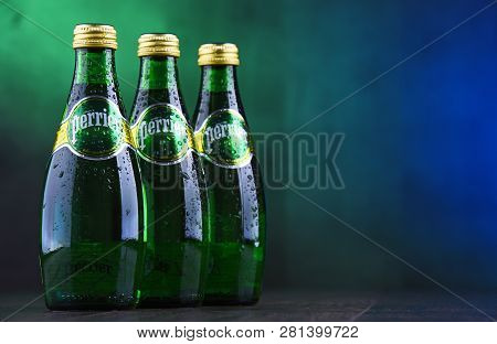 Bottles Of Perrier Mineral Water