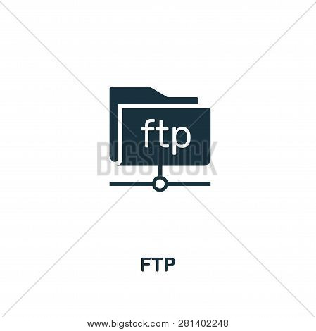 Ftp Icon. Premium Style Design From Web Hosting Icon Collection. Pixel Perfect Ftp Icon For Web Desi