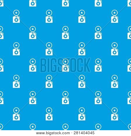 Oldschool Camera Pattern Seamless Blue Repeat For Any Use