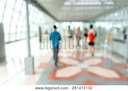 Mage Of Bur Airpot  People Use Airplan And Walk In The Terminal