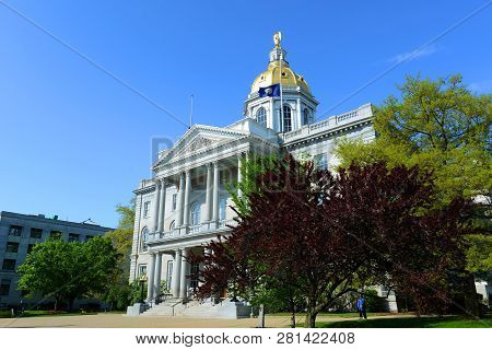 New Hampshire State House, Concord, New Hampshire, Usa. New Hampshire State House Is The Nation`s Ol