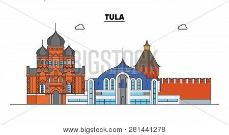 Russia, Tula. City Skyline: Architecture, Buildings, Streets, Silhouette, Landscape, Panorama. Flat 