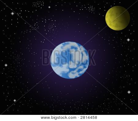 Earth And Moon