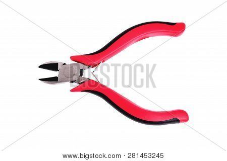 Side Cutter Red Black Isolate Close Up