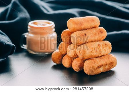 Appetizing And Delicious Tequeño Typical Snack Of Venezuelan Food