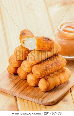 Appetizers Called Tequeños Made Of Fried Corn Filled With Cheese