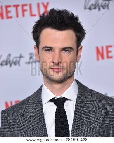 LOS ANGELES - JAN 28:  Tom Sturridge arrives for the Netflix 'Velvet Buzzsaw' Premiere on January 28, 2019 in Hollywood, CA                