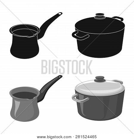 Vector Illustration Of Kitchen And Cook Icon. Set Of Kitchen And Appliance Stock Vector Illustration