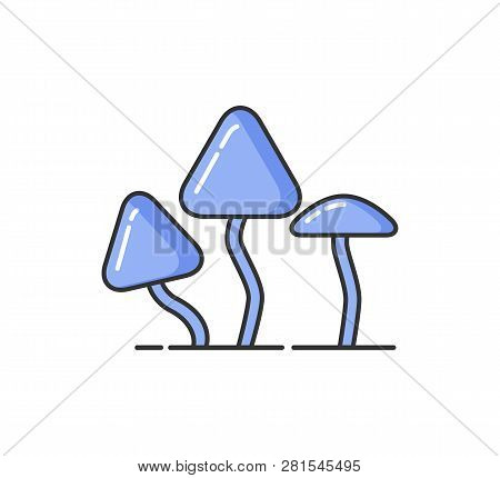 Allergy And Hypersensitivity To Mushrooms Isolated Icon Vector. Poisonous And Dangerous Food Intoler