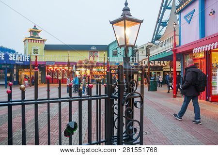 Helsinki, Finland - October 12, 2018: Amusement Park Linnanmaki In Helsinki, Finland.