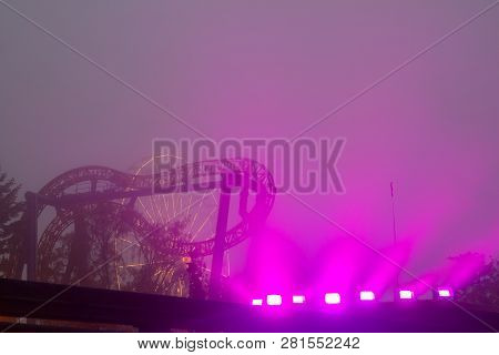 Helsinki, Finland -october 12, 2018: The Carnival Of Light Event At The Linnanmaki Amusement Park In