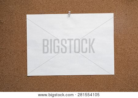 Horizontal Cork Board With Many, Sticky Notes Pinned
